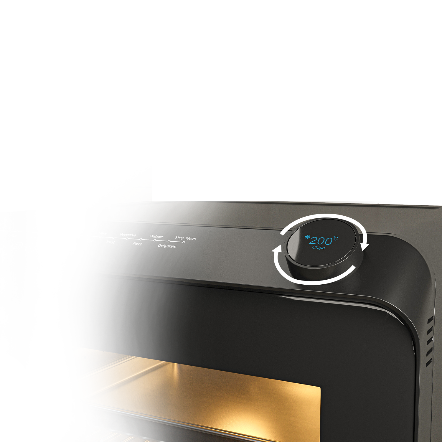 Rotary knob with digital panel