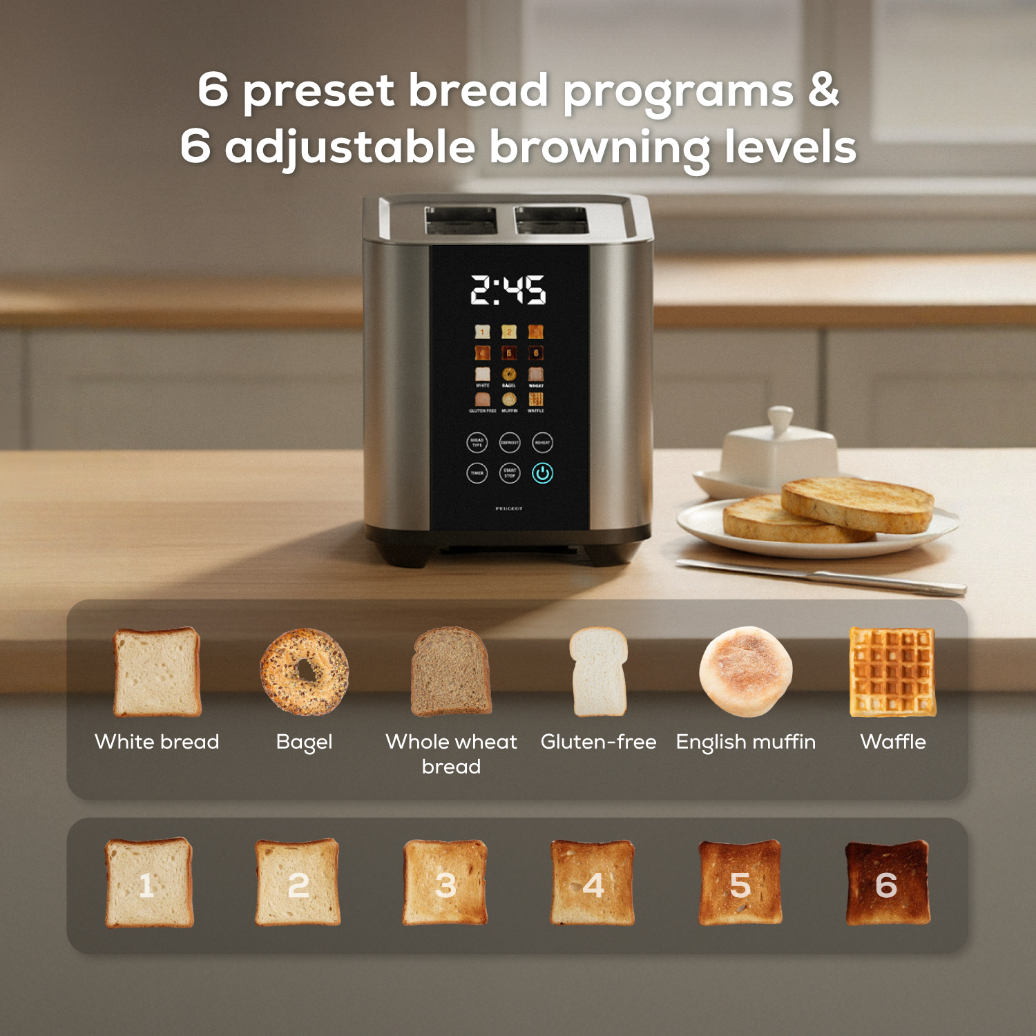 Image of Digital Toaster Limoges Silver
