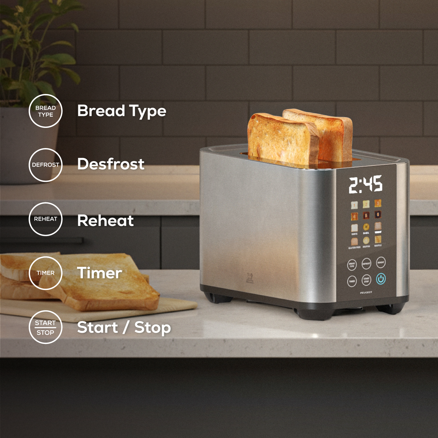 Image of Digital Toaster Limoges Silver