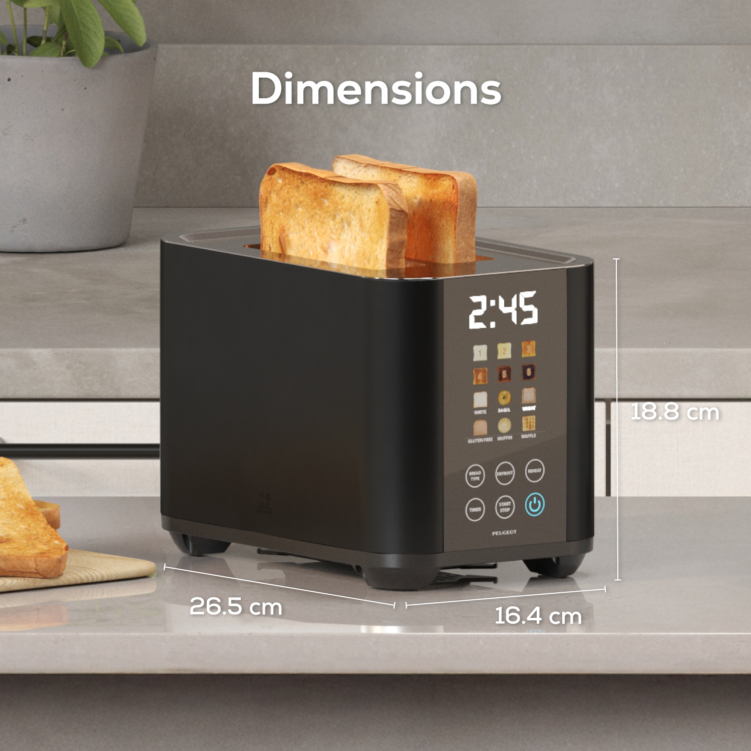 Image of Digital Toaster Limoges Black