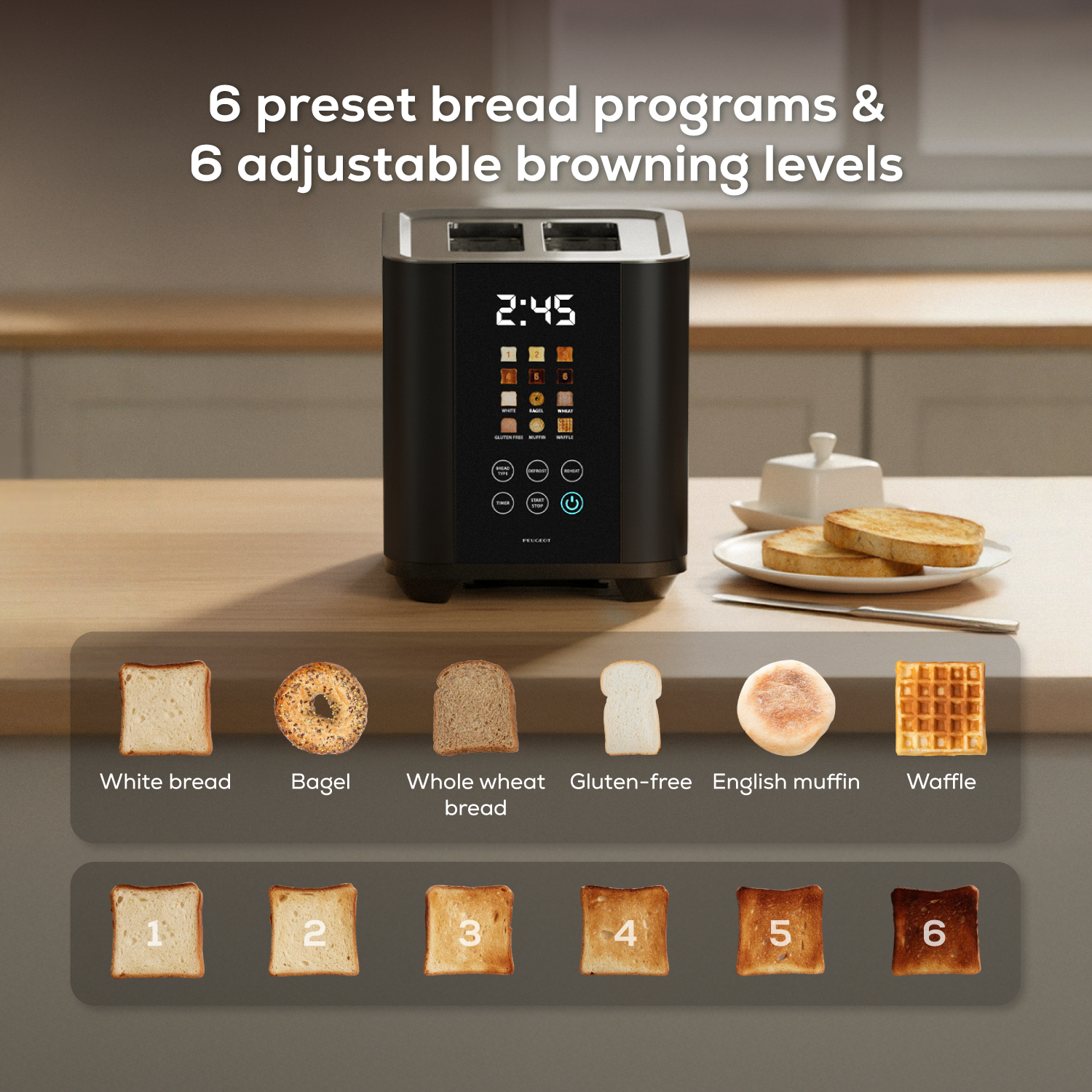 Image of Digital Toaster Limoges Black