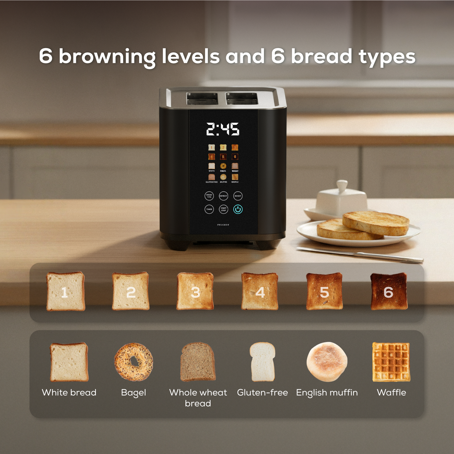 Image of Digital Toaster Limoges Black